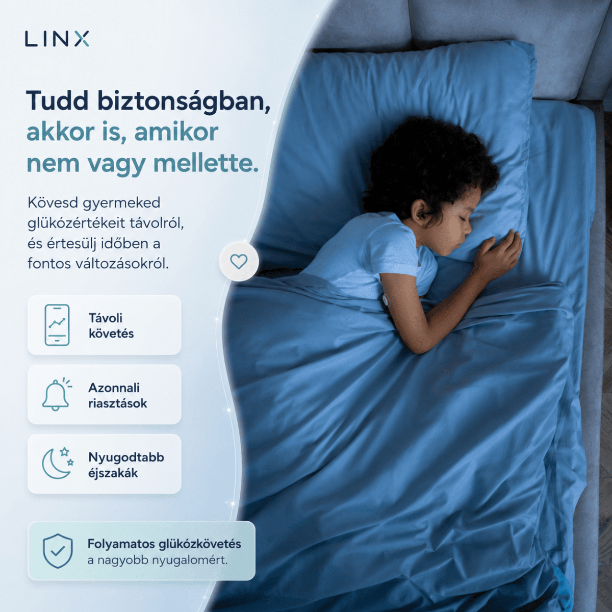 Linx folyamatos vércukormérő szenzor a folyamatos szöveti glükózmonitorozáshoz - GluX